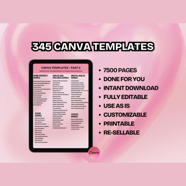7500+ PLR MRR Canva Templates | 2025–2026 Planners & Journals | DFY Digital Products - Image 4