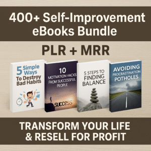 400+ Self-Improvement eBooks Bundle | PLR + MRR