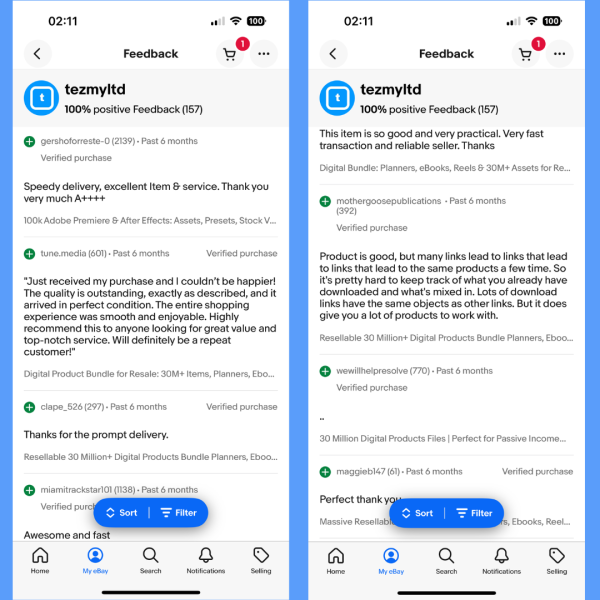 Tezmy on eBay — 100% Positive Reviews. Buy with Confidence - Image 6