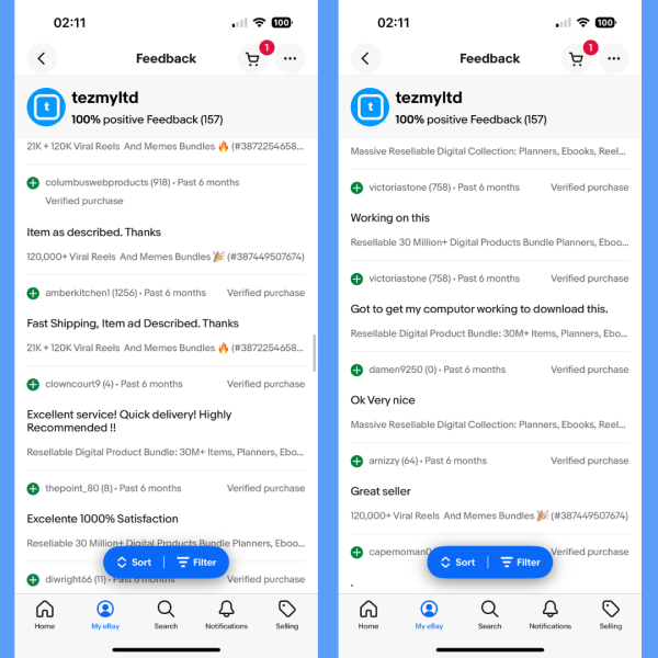 Tezmy on eBay — 100% Positive Reviews. Buy with Confidence - Image 8
