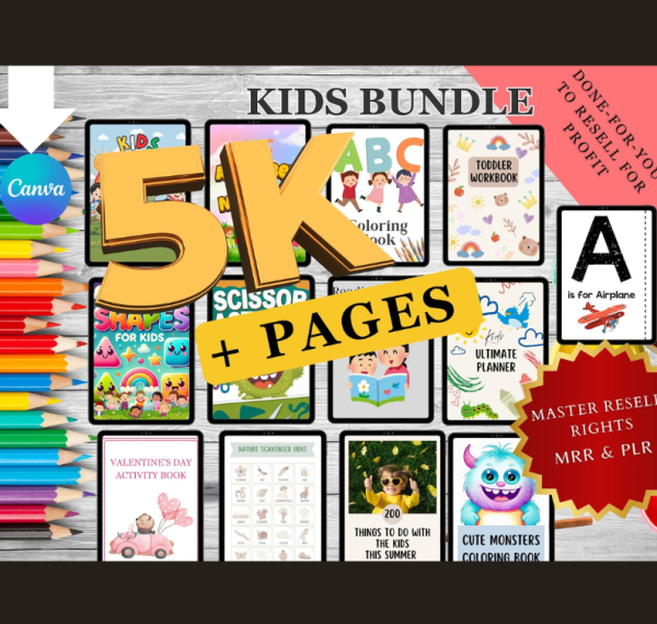 Kids Learning Bundle | Planners, Worksheets, Coloring Pages & Activities 🧒
