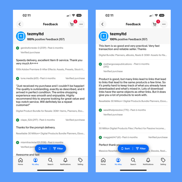 Tezmy on eBay — 100% Positive Reviews. Buy with Confidence - Image 6