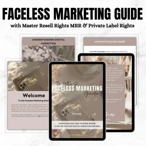 Faceless Digital Marketing Guide | Canva Template with PLR & MRR | Ready-to-Use Lead Magnet