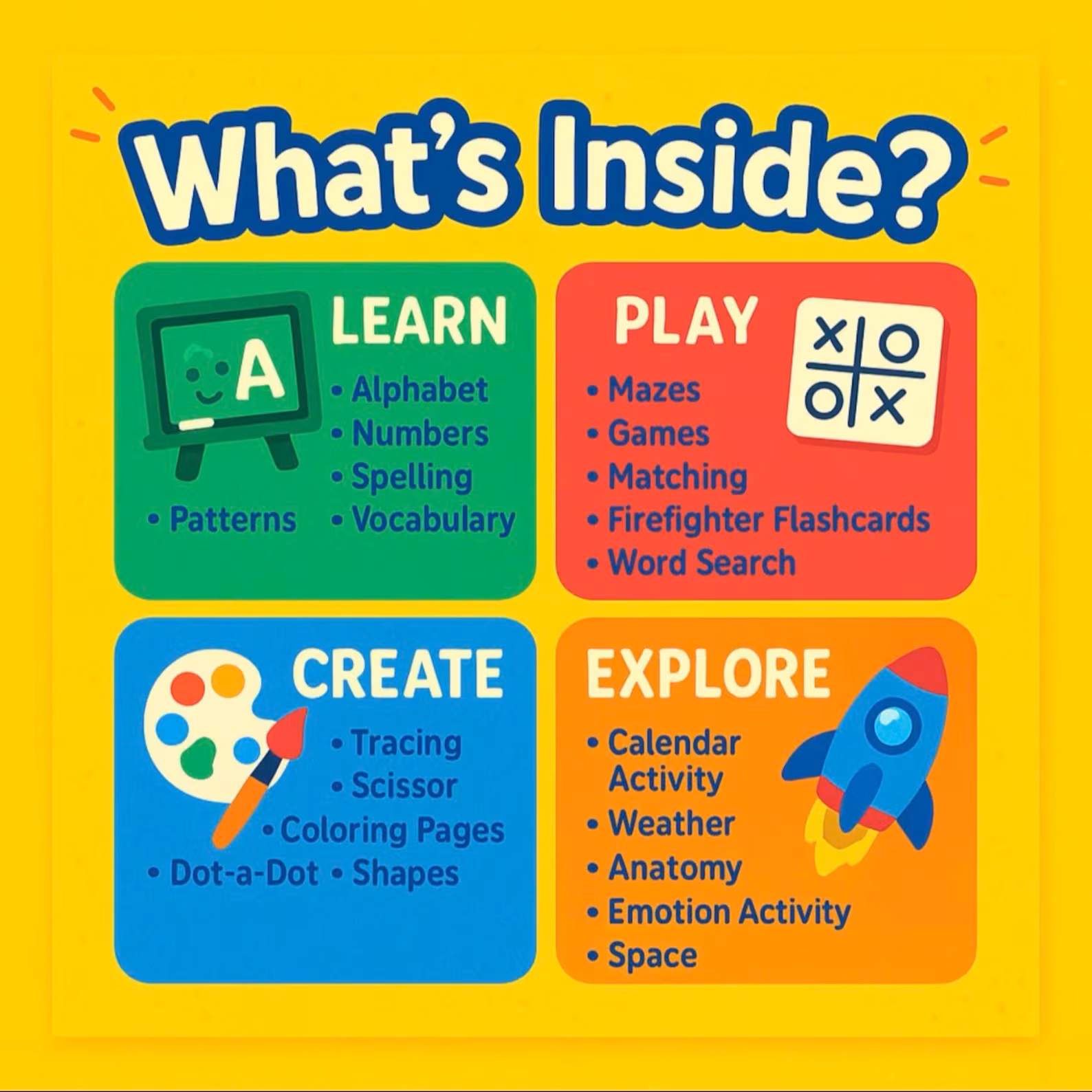 33500+ Kids Learning Activities Bundle: Coloring Books, Worksheets (PLR, MRR) - Image 4