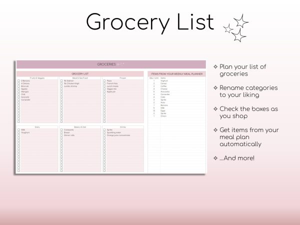 Weight Loss & Fitness Tracker – Google Sheets | Meal Planner, Calorie & Habit Tracker | Digital Workout Planner - Image 8