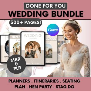 300+ Pages Editable Canva Templates + Done-For-You Wedding Invitations — Resell for 100% Profit!