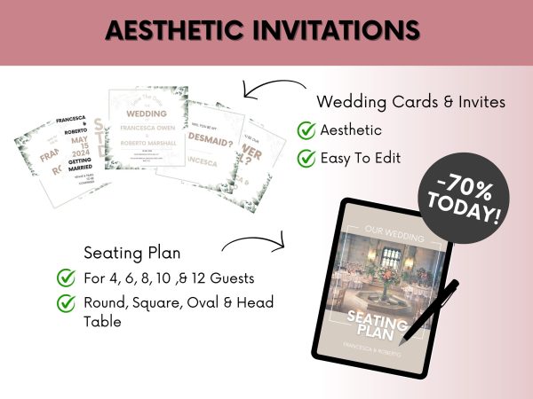 300+ Pages Editable Canva Templates + Done-For-You Wedding Invitations — Resell for 100% Profit! - Image 6
