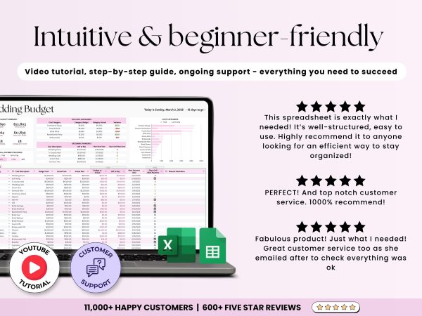 Wedding Budget Tracker – Digital Planner for Google Sheets & Excel | Easy Wedding Expense & Cost Checklist - Image 7