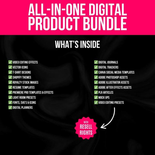 Resellable 60+ Million Digital Assets with PLR/MRR – T-Shirts, Fonts, Ebooks & More - Image 4