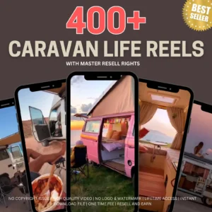 400+ Caravan Life Reels Bundle with PLR/MRR 🚐✨ – Travel, Van Life, Faceless Video Pack for Instagram & TikTok