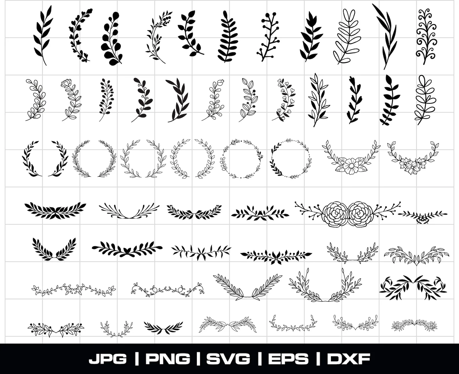 Leaves SVG Bundle β 200 Detailed Leaf Designs ππΏ