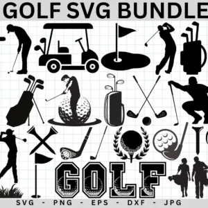 101 Golf & Police Officer SVG Bundle — Cutting & Laser Engraving Files, PNG Silhouettes for Cricut