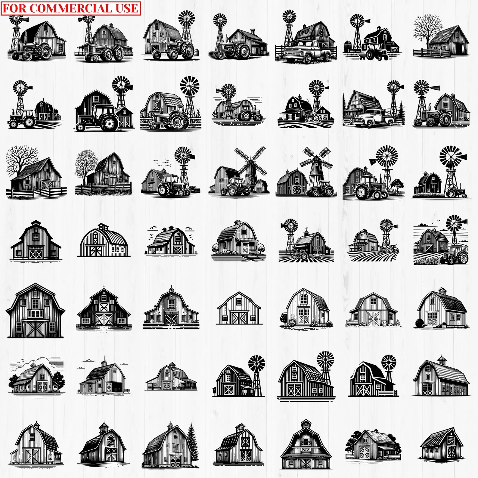 136 Barn, Cowboy & Cowgirl SVG Bundle - Image 2