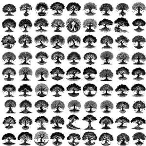 Tree SVG Bundle – 67 Diverse Tree Designs 🌳