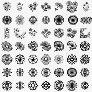 Daisy SVG Bundle – 64 Fresh Floral Designs 🌼✨
