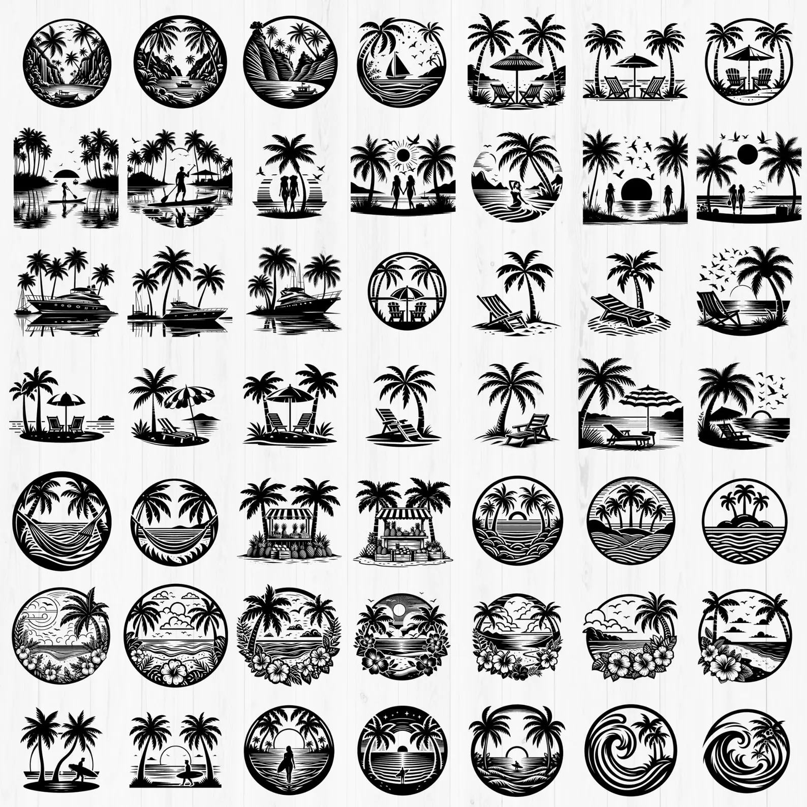 119 Baby Animal & Beach SVG Bundle – Cute Critters & Summer Vibes