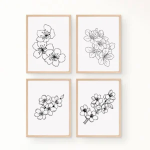 41 Cherry Blossom SVG Bundle – Sakura Flower & Branch Clipart