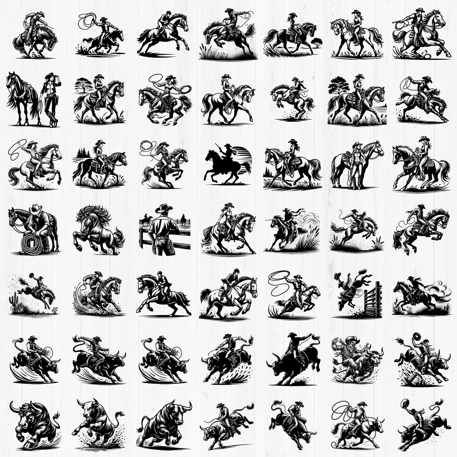 129 Rodeo & Book Lover SVG Bundle ๐ค ๐