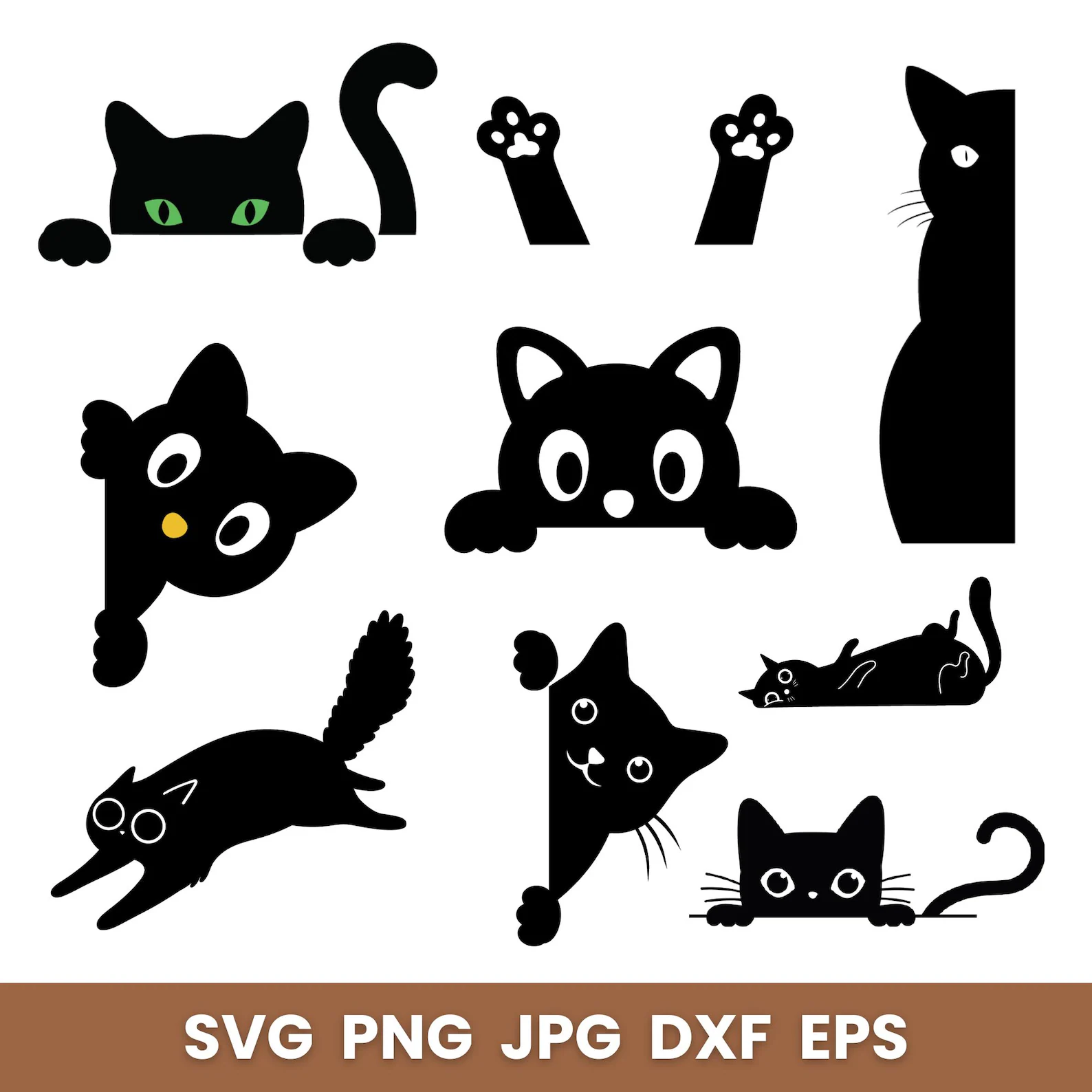 89 Pet Lover SVG Bundle • Paw Prints, Peeking Kittens, Cute Dog & Cat Clipart • PNG EPS PDF Cutting & Engraving Files - Image 2