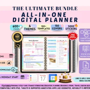 All-in-One Digital Planner 2026–2027 | Weekly & Daily Planner | GoodNotes, Notability & Journal Template