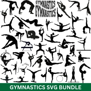 74 Gymnastics & Samurai SVG Bundle — Cutting & Laser Engraving Files, PNG Silhouettes for Cricut