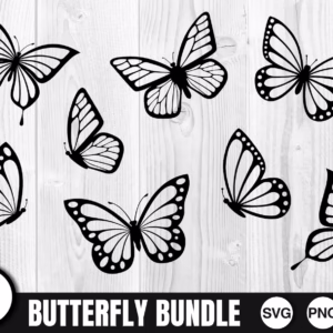 256 Highland Cow & Butterfly SVG Bundle • Cute Farm Animals + Elegant Flying Butterflies • Vector SVG PNG EPS PDF for Cutting & Laser Engraving 🐮🦋✨