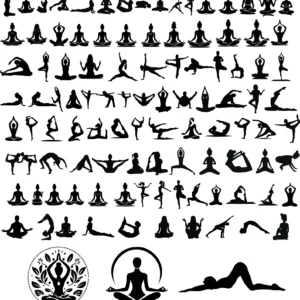 70 Yoga & Bigfoot SVG Bundle | Meditation Poses + Funny Sasquatch Designs for Cricut & Laser Crafts 🧘♀️🧘♂️🌲🦶✨