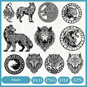 61 Fenrir & Mystical Ladies of Earth SVG Bundle 🐺🌿
