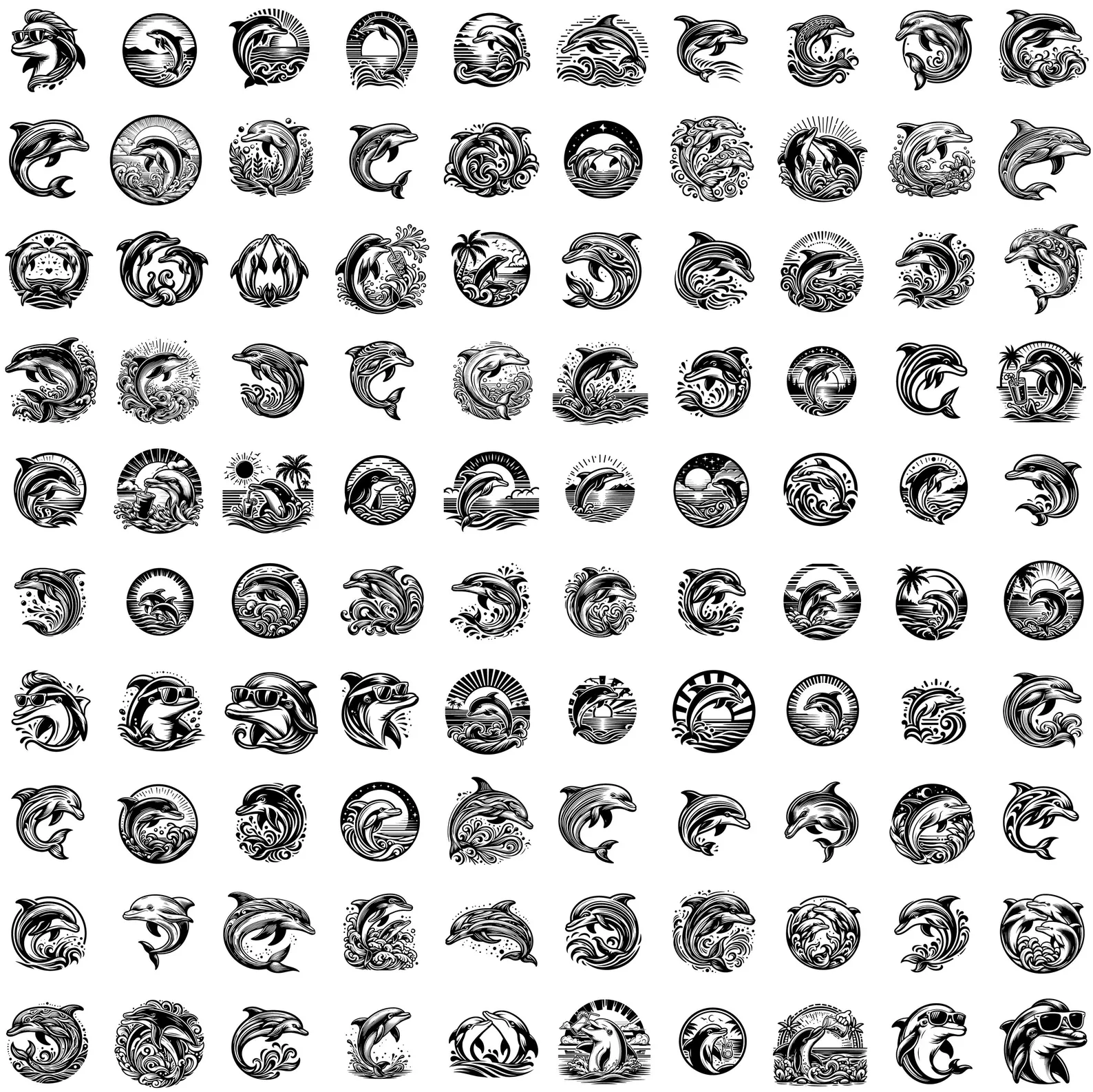 69 Leopard & Dolphin SVG Bundle β’ Wild Jungle Leopards + Cute Ocean Dolphins β’ Cutting Files SVG PNG EPS PDF for Cricut & Laser Engraving ππΏππ¬β¨ - Image 2