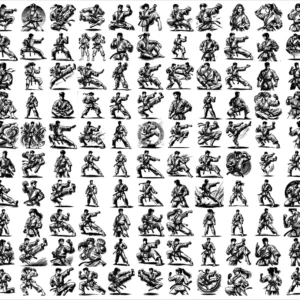 55 Baseball & Martial Arts SVG Bundle ⚾🥋🔥 | Cutting & Engraving Files | Sport Silhouettes & Action Designs 🎨✂️