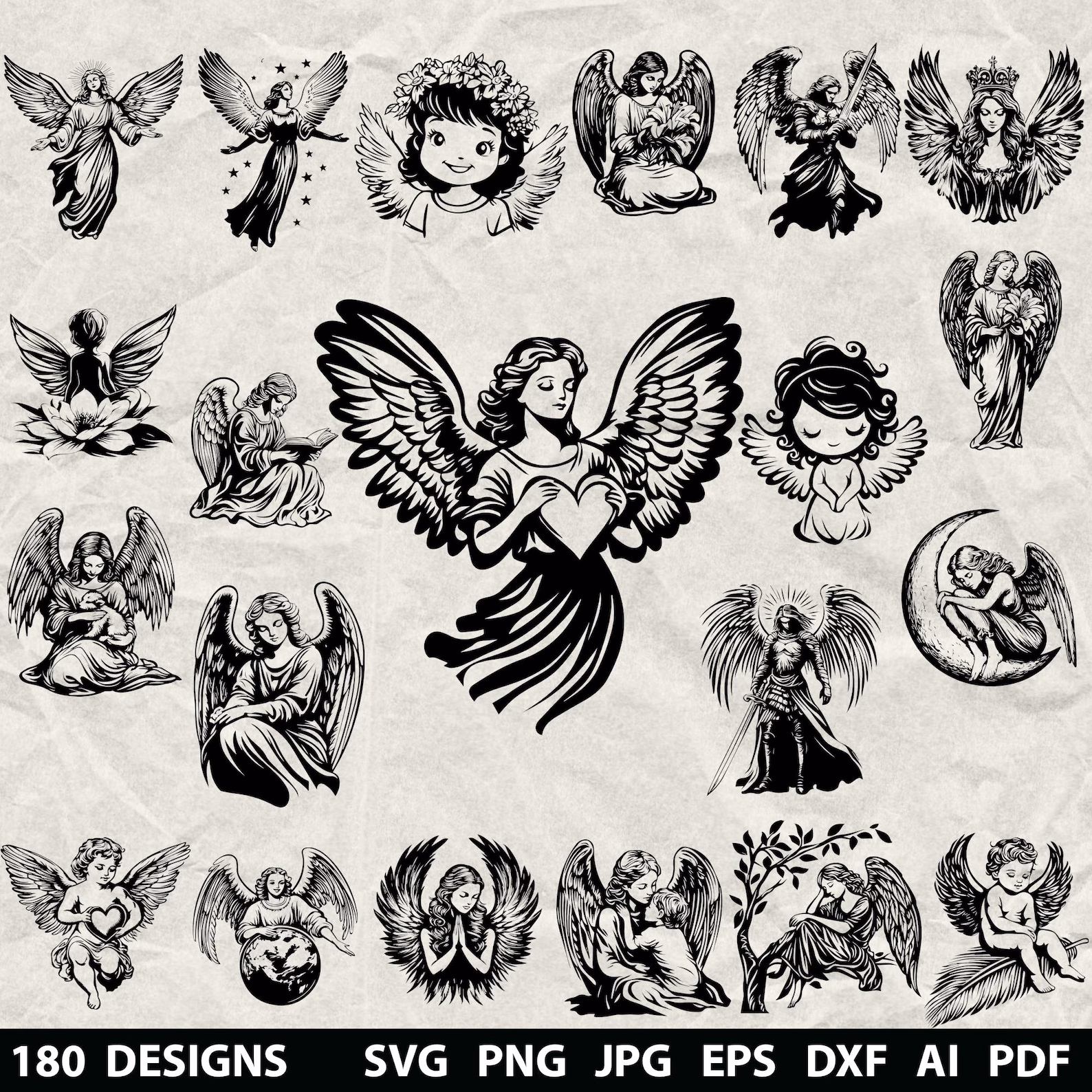 69 Christmas Snowman & Angels SVG Bundle ☃️👼 - Image 2