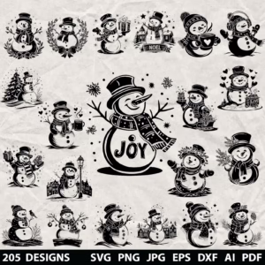 69 Christmas Snowman & Angels SVG Bundle ☃️👼