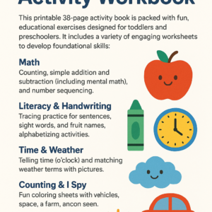 Toddler & Preschool Activity Workbook 📘✨